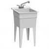 TECHNOFORM TUB + FAUCET LAUNDRY TUB POLIPROPY. GRANITE 18x24 1/4x32 1/2"