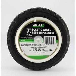 ATLAS REPLACEMENT WHEEL PLASTIC BLACK 7"