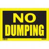 KLASSEN NO DUMPING SIGN METAL BLACK