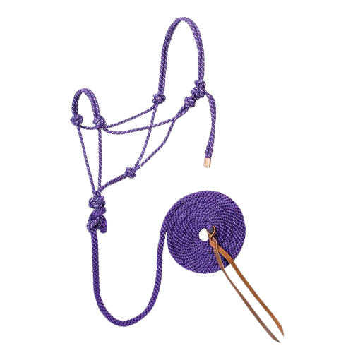 DIAMOND BRAID ROPE HALTER PUR/MT