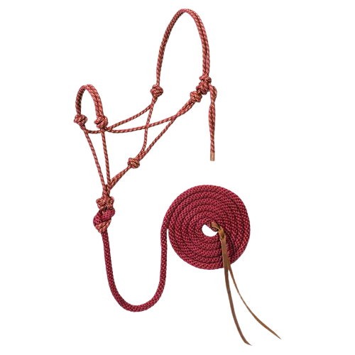 DIAMOND BRAID ROPE HALTER SAN/GD