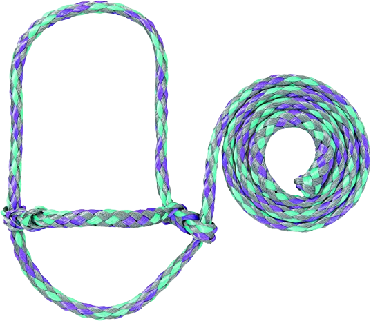 SHEEP ROPE HALTER GY/LAV/MINT