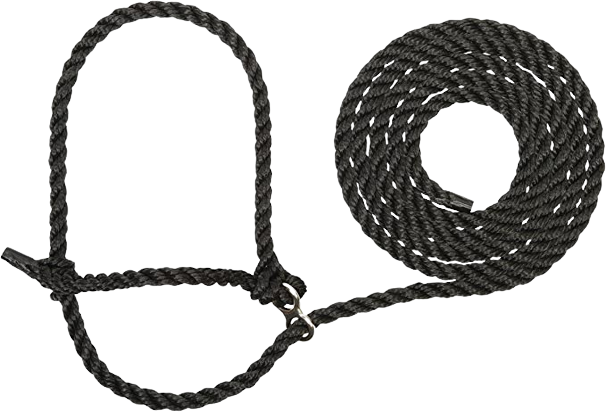 WEAVER CATTLE ROPE HALTER BLACK