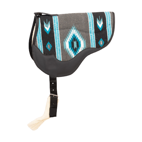 WOOL TOP BAREBACK PAD GRY/TURQ