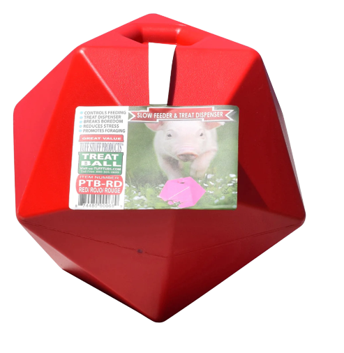 TUFF STUFF TREAT BALL RED