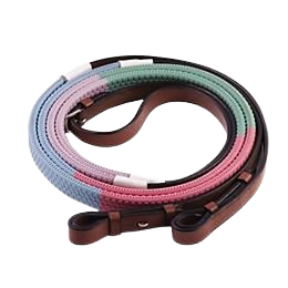 HDR RUBBER TRAINING REINS PASTEL