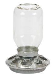 GALV POULTRY FEEDER BASE QT