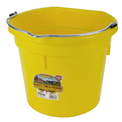 MILLER FLATBACK BUCKET 20QT YEL