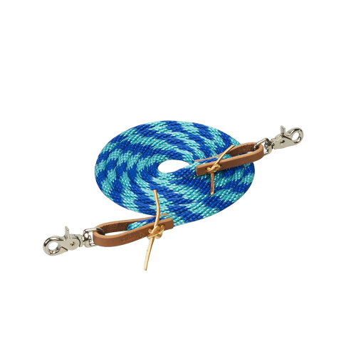POLY ROPER REINS BLUE/TURQ