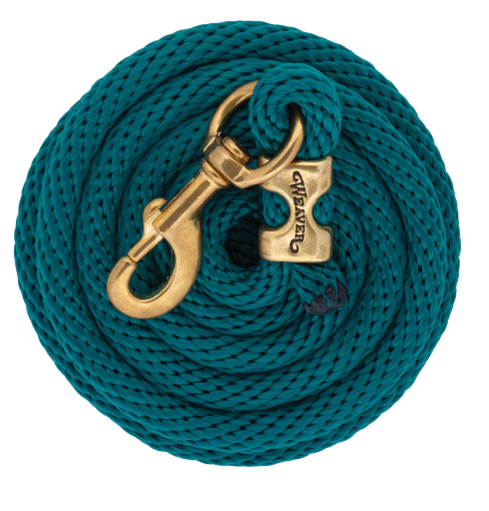 POLY LEAD ROPE 10' TEAL GREEN