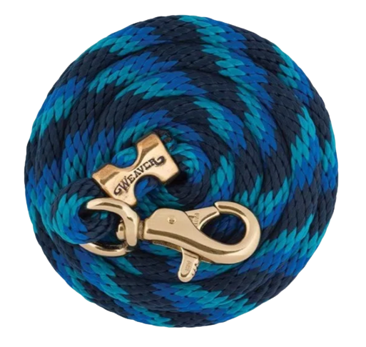 POLY LEAD ROPE 10' NAVY/BL/TURQ