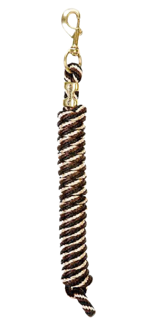 POLY LEAD ROPE 10' BLK/BRN/TAN