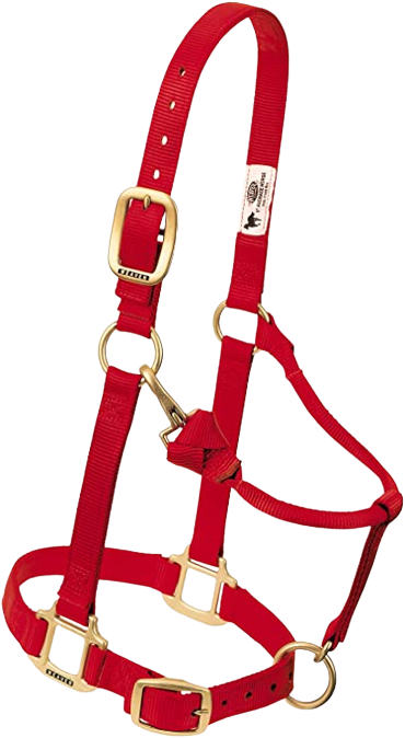 YEARLING ADJ HALTER RED