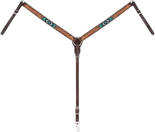 TURQ BEADED BREASTCOLLAR