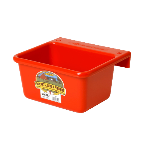 PLASTIC MINI FEEDER 6QT RED