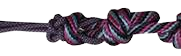 PC ROPE HALTER BLK/CHAR/BURG