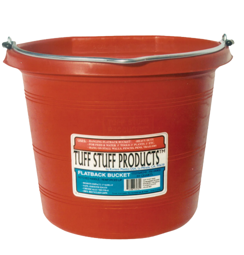 FLAT UTILITY BUCKET 20QT RED