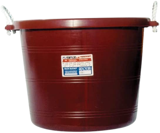 MUCK BUCKET 70QT BURGUNDY