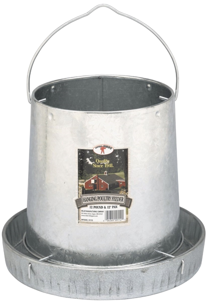 POULTRY FEEDER 12LB GALV W TRAY