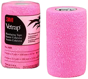 VET WRAP BANDAGE 4"X5Y PINK