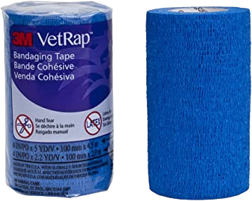 VET WRAP BANDAGE 4"X5Y BLUE