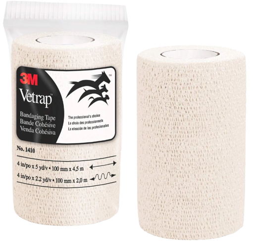 VET WRAP BANDAGE 4"X5Y WHT