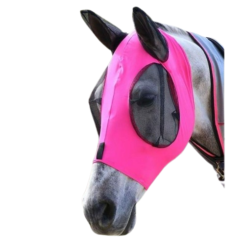 FLY MASK HORSE CSHL PNK-W/EARS