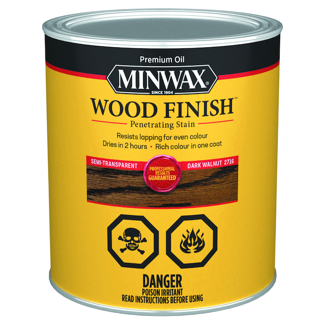 MINWAX STAIN WOOD INT. OIL BASED DARK WALNUT 946ML