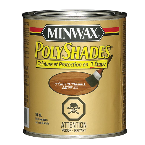 MINWAX POLYSHADE STAIN/POLYURETHANE OIL BASE OAK TRADIT. 946ML