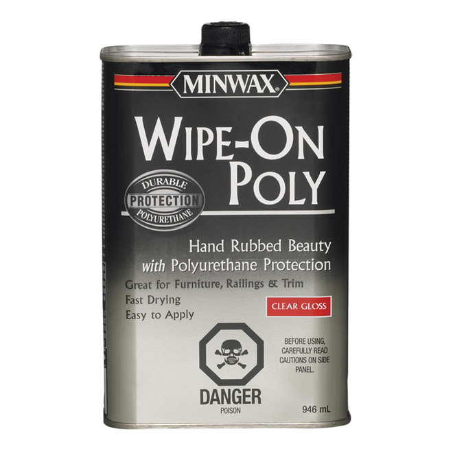 MINWAX WIPE ON POLY POLYURETHANE GLOSSY 946ML