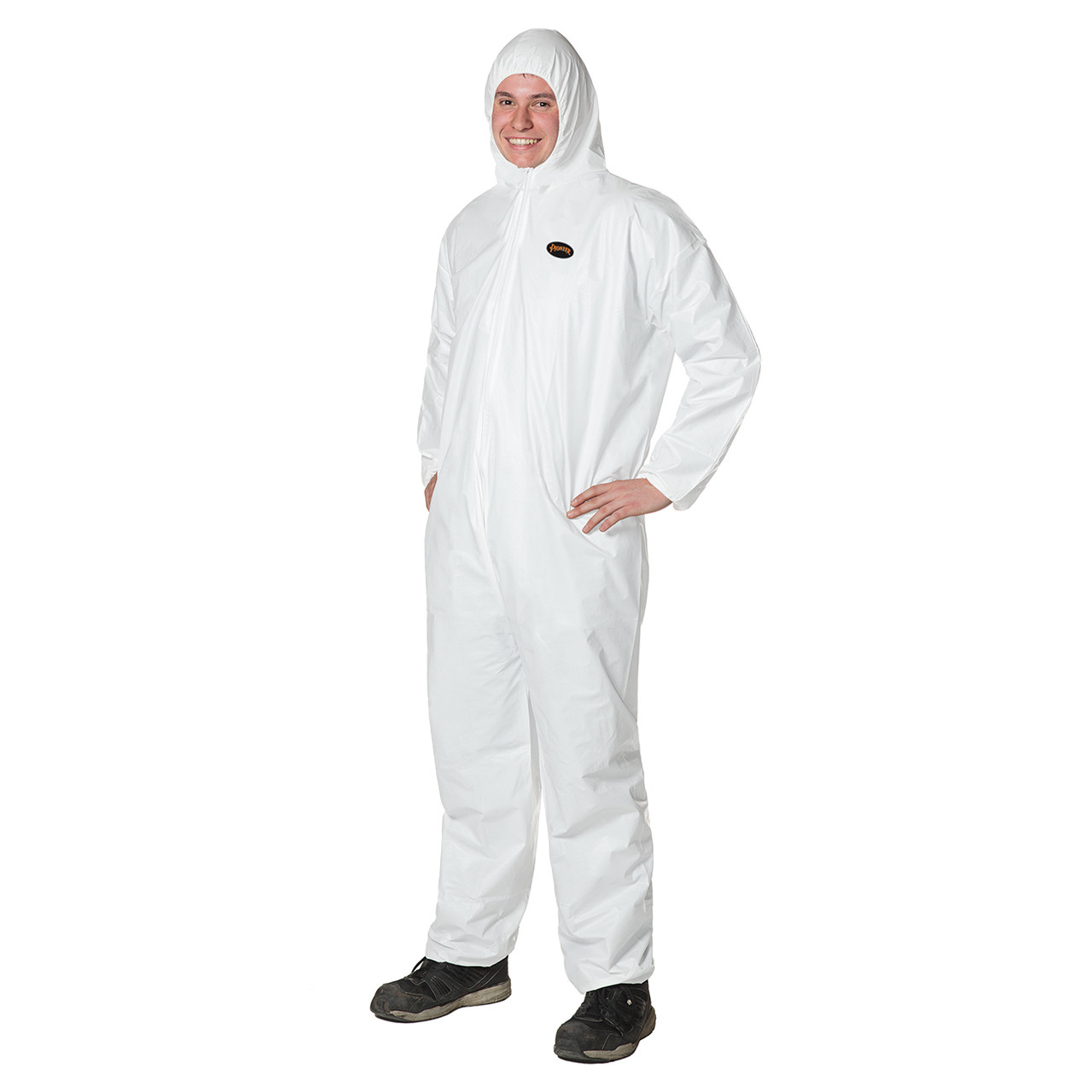 PIONEER DISPOSABLE HOODED SUIT L