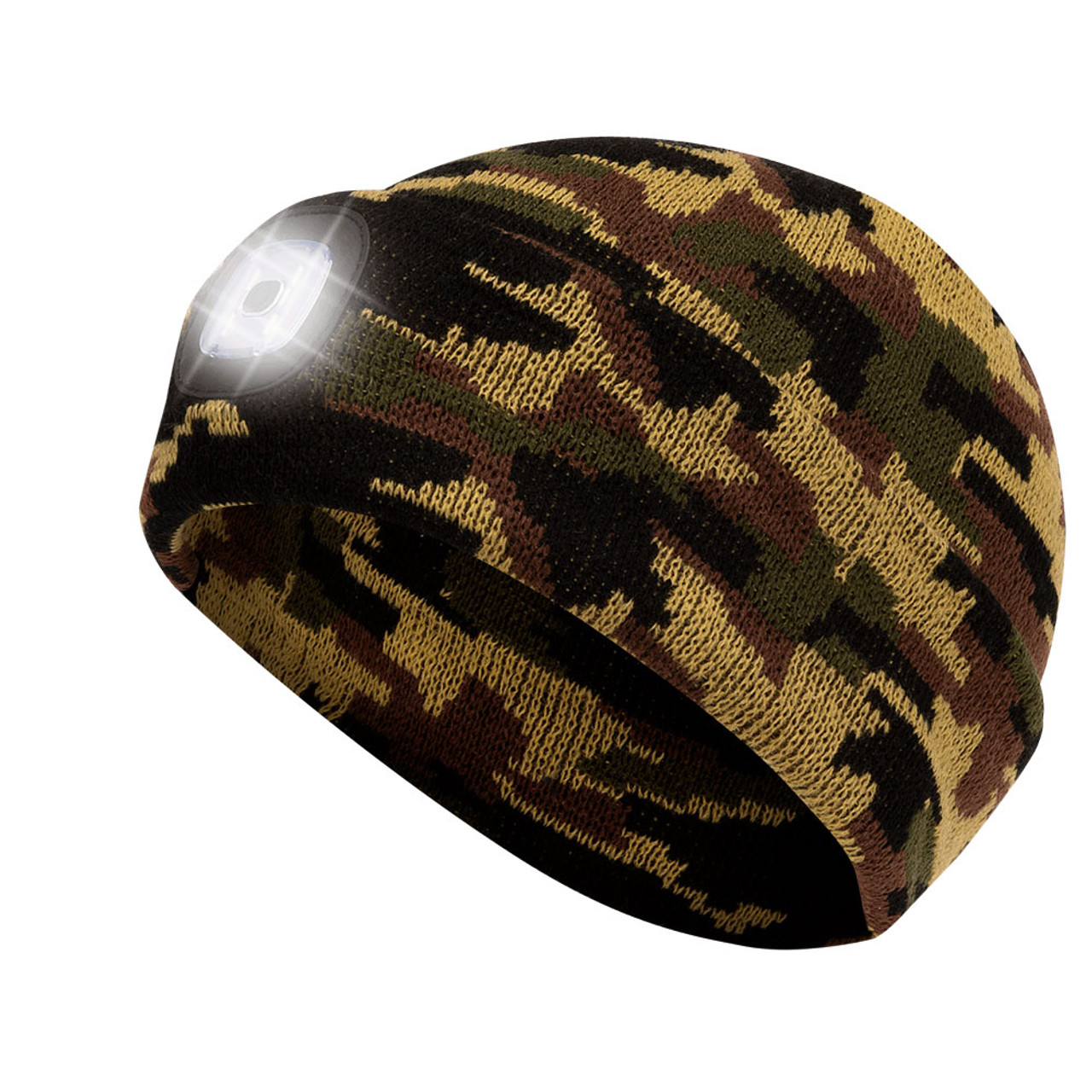KNIT TOQUE WITH HEADLIGHT CAMO