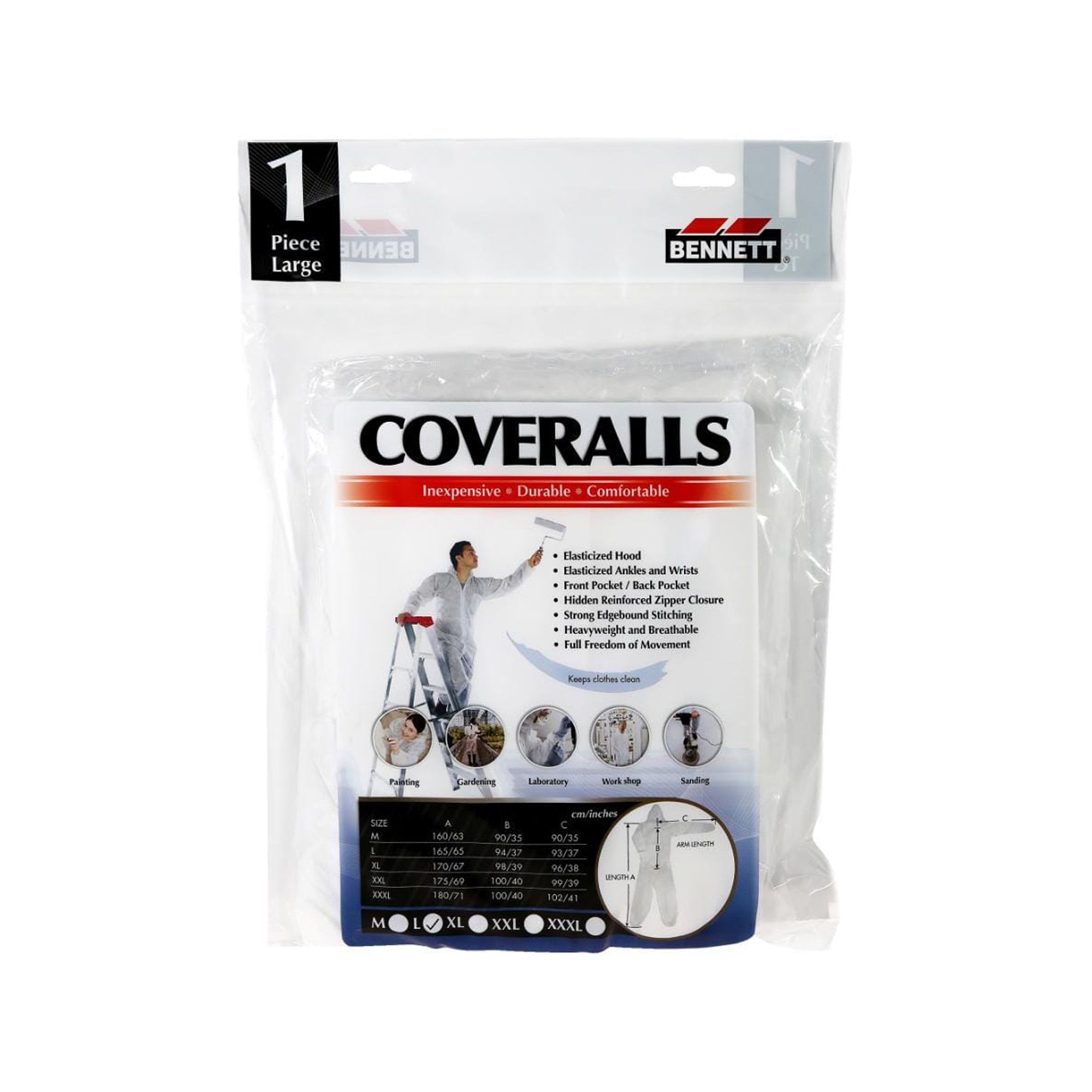 BENNETT COVERALLS WHITE MEDIUM