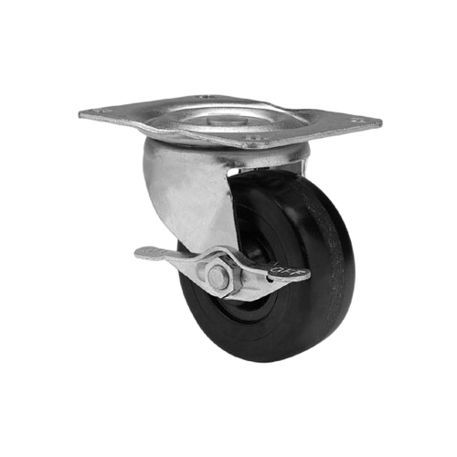 MADICO SWIVEL CASTER METAL/RUBBER BLACK 2 1/2"