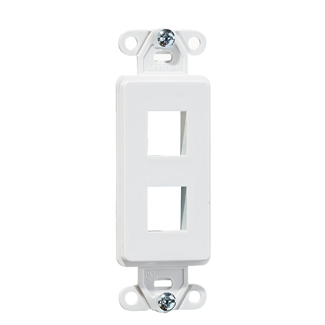 LEVITON COMPUTER WALLPLATE DECORA 2 WHITE TH