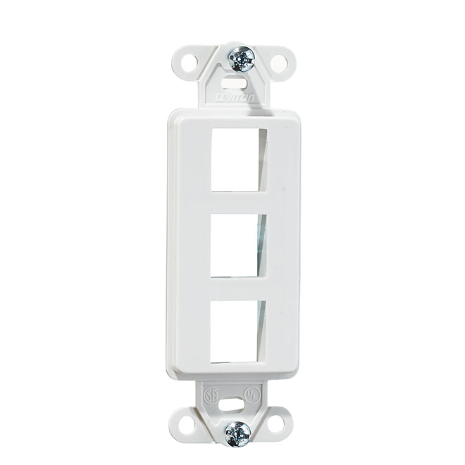 LEVITON COMPUTER WALLPLATE DECO (3) TRIPLE WHITE