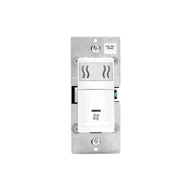 LEVITON FAN CONTROL HUMIDITY SENSOR METAL WHITE
