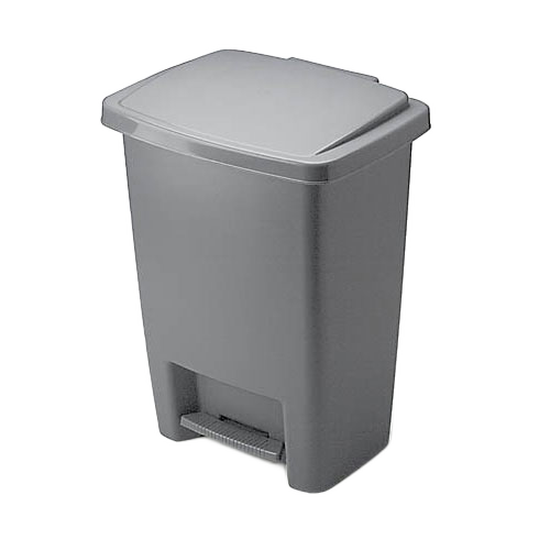 RUBBERMAID STEP ON WASTE BASKET PLASTIC CYLIND.GREY 31Lx15x13x20"