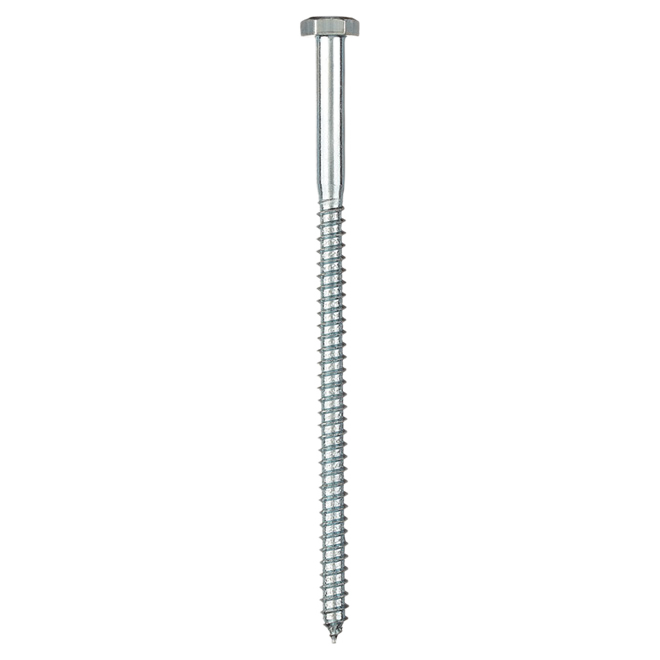 RELIABLE HEX.HEAD LAG SCREW STEEL ZINC 1/4x5"x50BX