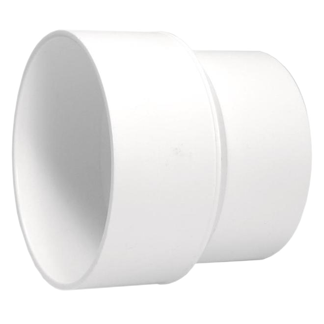 IPEX W/PIPE STOP REDUCER COUPLING PVC-BDS WHITE 4x3"