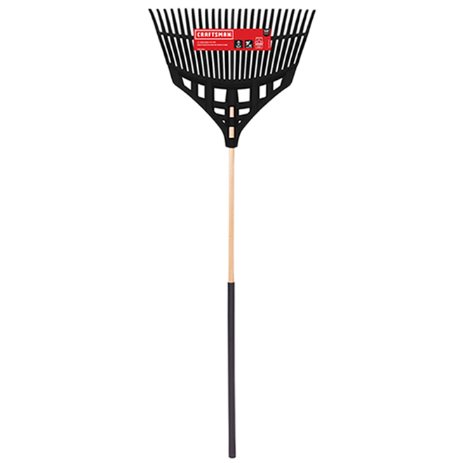 CRAFTSMAN LEAF RAKE POLY/WOOD BLACK 24"