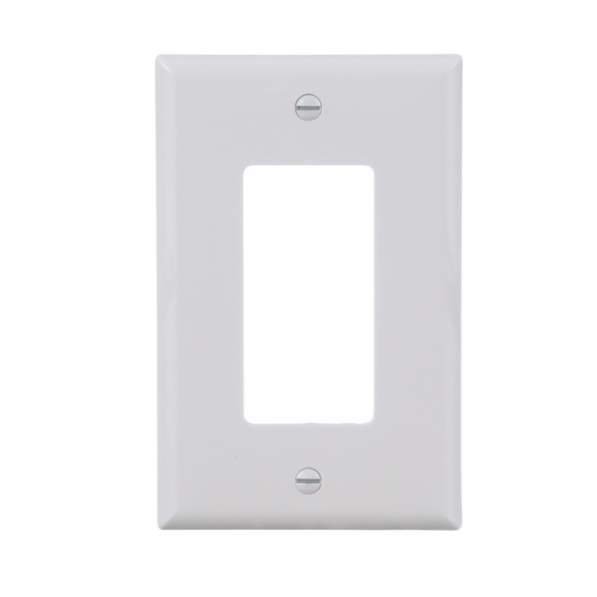 EATON DECORATOR WALL PLATE 1G MID SIZE WHITE