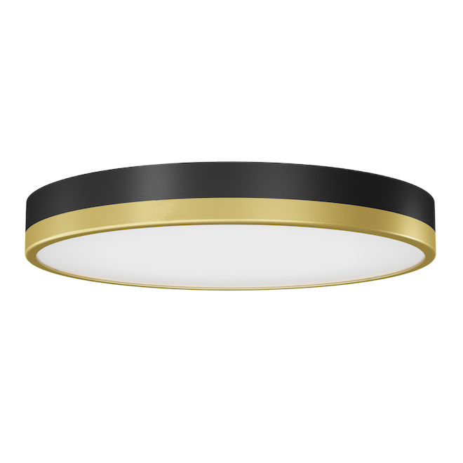 ARTIKA FOR LIVING INTEGRAT.LED FLUSHMOUNT LIGHT BLACK/GOLD 2"x15" 26W