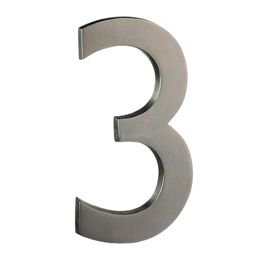 SOLID BRASS NUMBER 3 6"