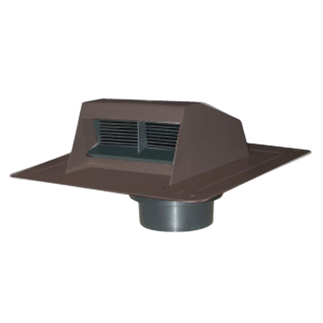 CANPLAS ROOF +COLLAR BATHR EXHAUST VENT PLASTIC BROWN 11"x13"x3"