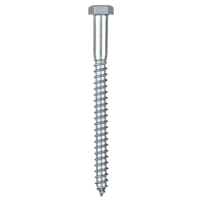 RELIABLE HEX.HEAD LAG SCREW STEEL ZINC 3/8x4.5"x50BX