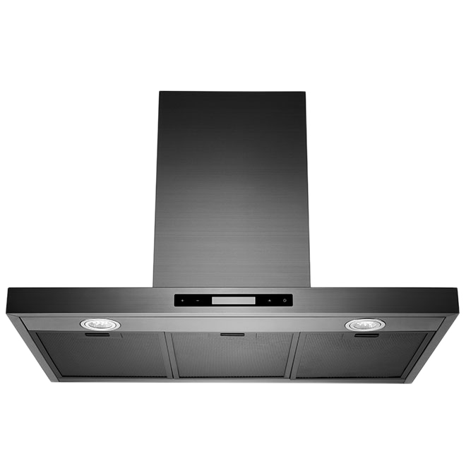 MISTRAL CHIMNEY RANGE HOOD WALLMOUNTED BLACK STEEL 30" 450CFM