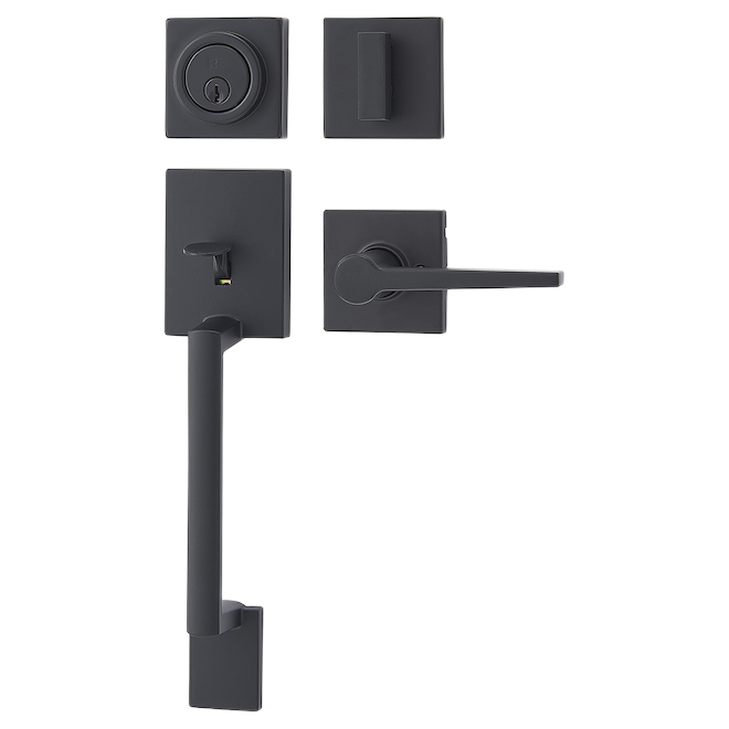 RELIABILT CONTEMPORARY ENTRANCE GRIPSET ZINC MATTE BLACK