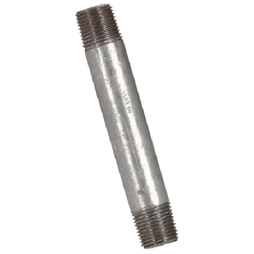 AQUA-DYNAMIC THREADED NIPPLE GALVANIZED STEEL GALVANIZED 3/8x6"