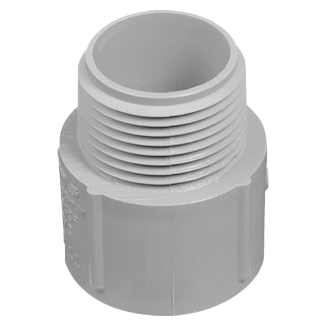 CARLON NO-CONDUCT. ADAPTER PVC GREY 1/2"